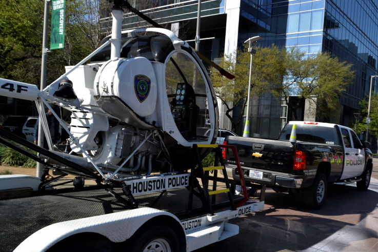 tow truck and helicopter